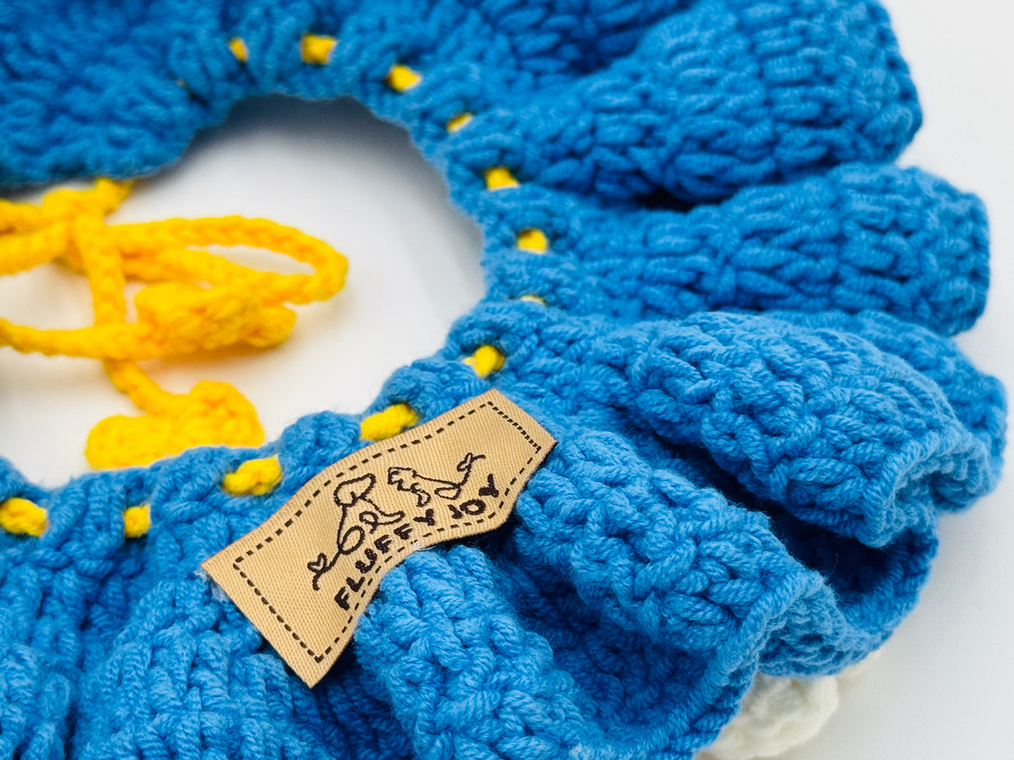 Handmade Sunflower Crochet Hat & Collar Set for Dogs & Cats