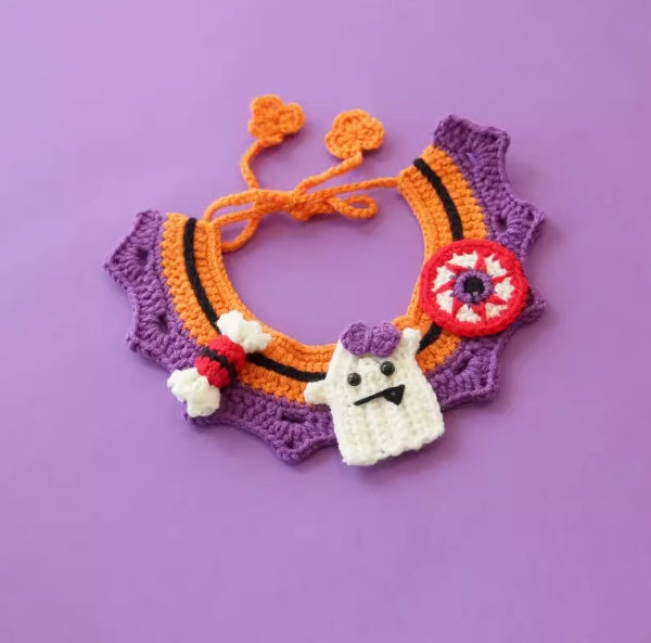 Handcrafted Crochet Collar - Ghost