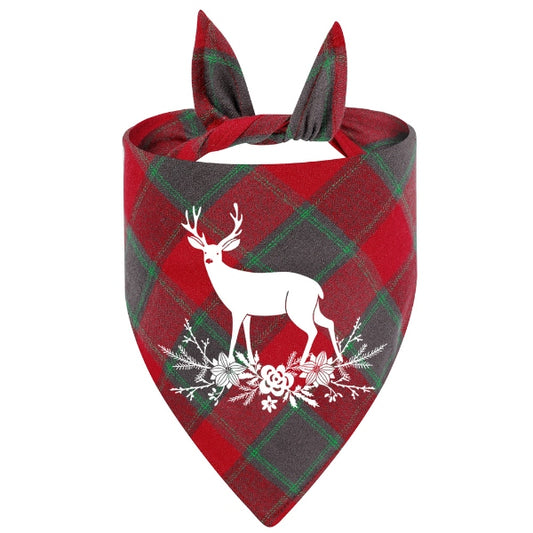 Christmas Pet Bandana with Deer