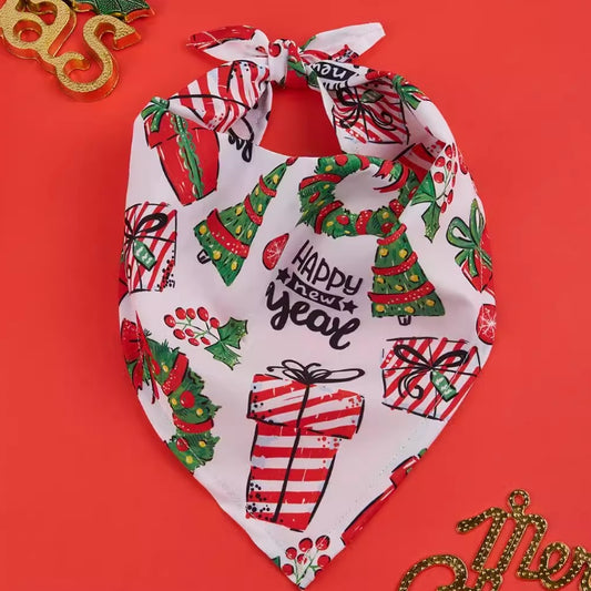 Christmas Pet Bandana with Gift Box