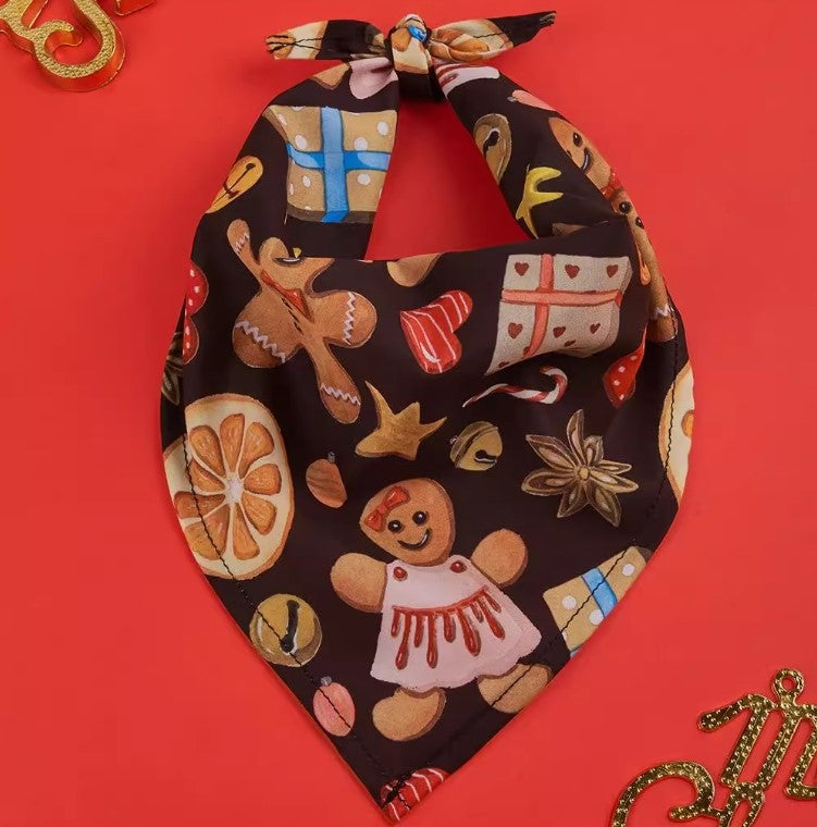 Christmas Pet Bandana with Ginger Bread