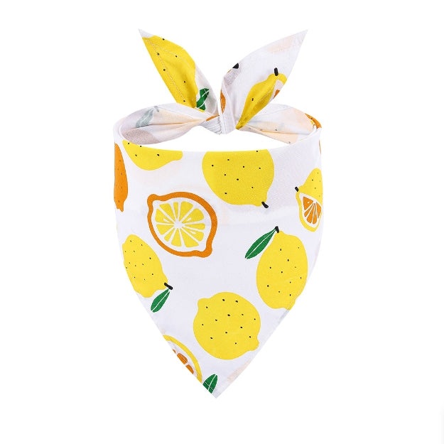 Lemon Pattern Dog Cat Bandana