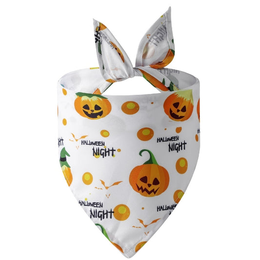 Halloween Pet Bandana with pumpkin patterns