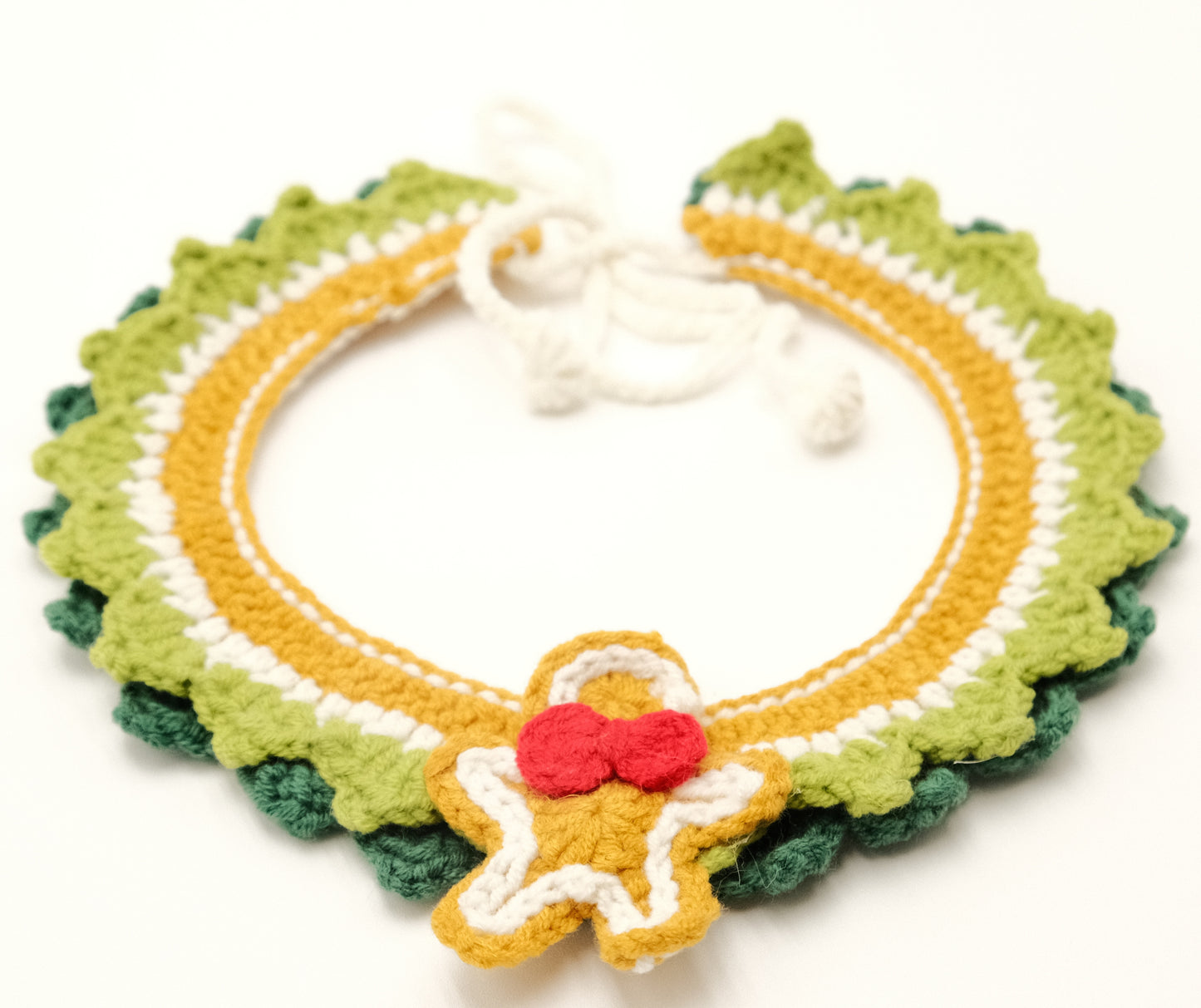 Handcrafted Crochet Collar - Gingerbread Man Collar