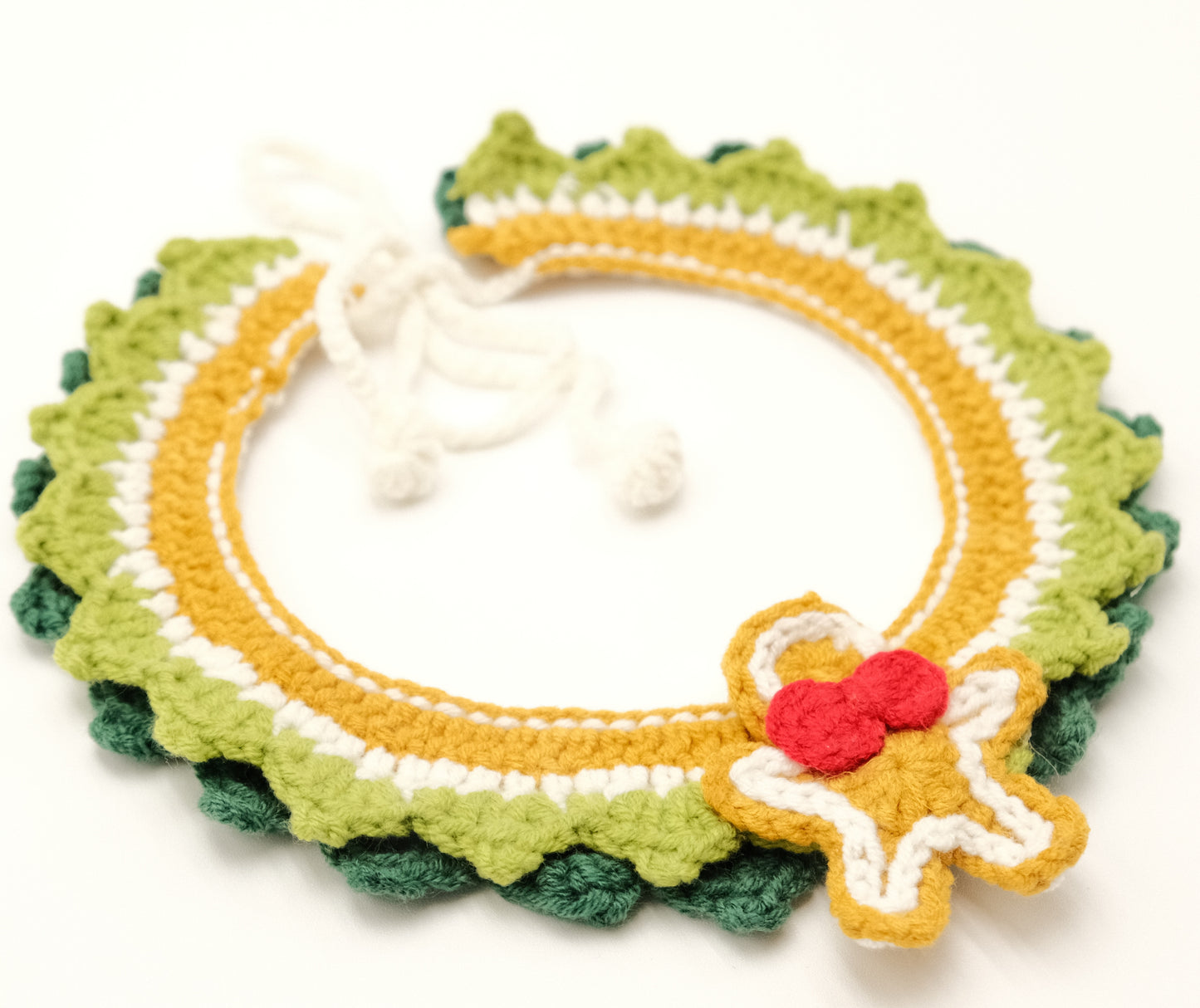 Handcrafted Crochet Collar - Gingerbread Man Collar