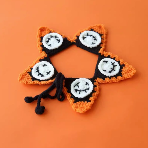 Handcrafted Crochet Collar - Ghost Face